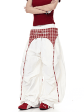 Plaid Flap Detail Layered Paratrooper Pants - COPPING THREADS - CT Select